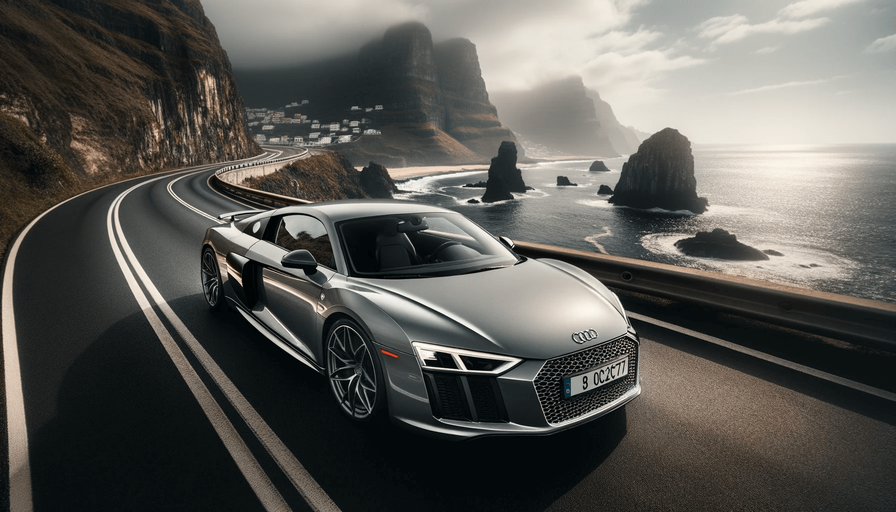 Audi R8 in der Farbe LY7C Nardograu